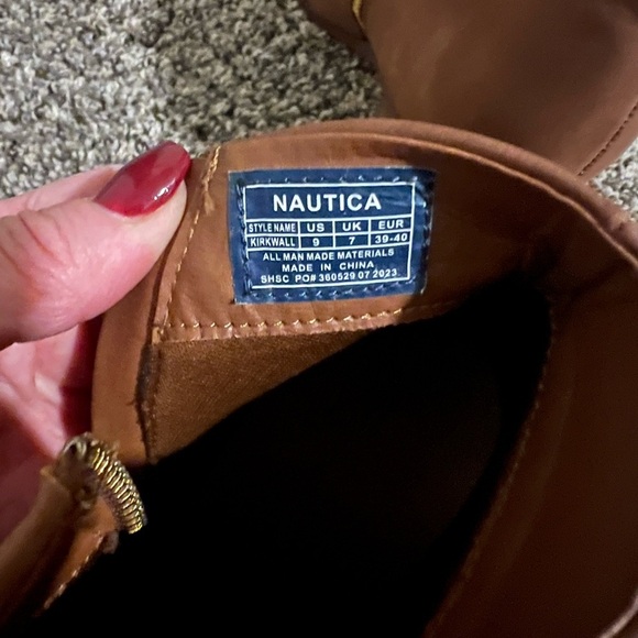 Nautica Cognac Kirkwall Booties Size 9 - Picture 4 of 5